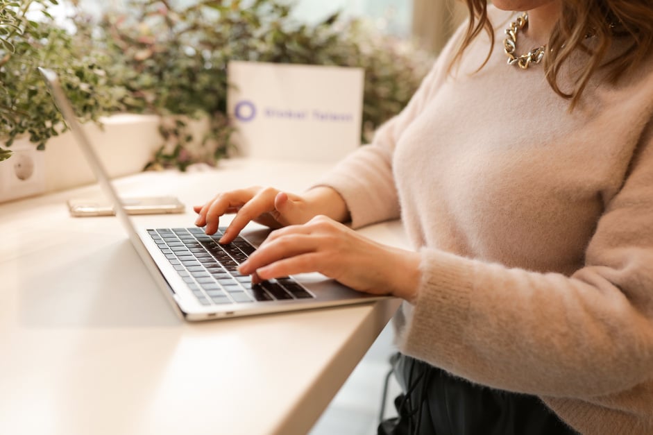 Woman Working on Laptop